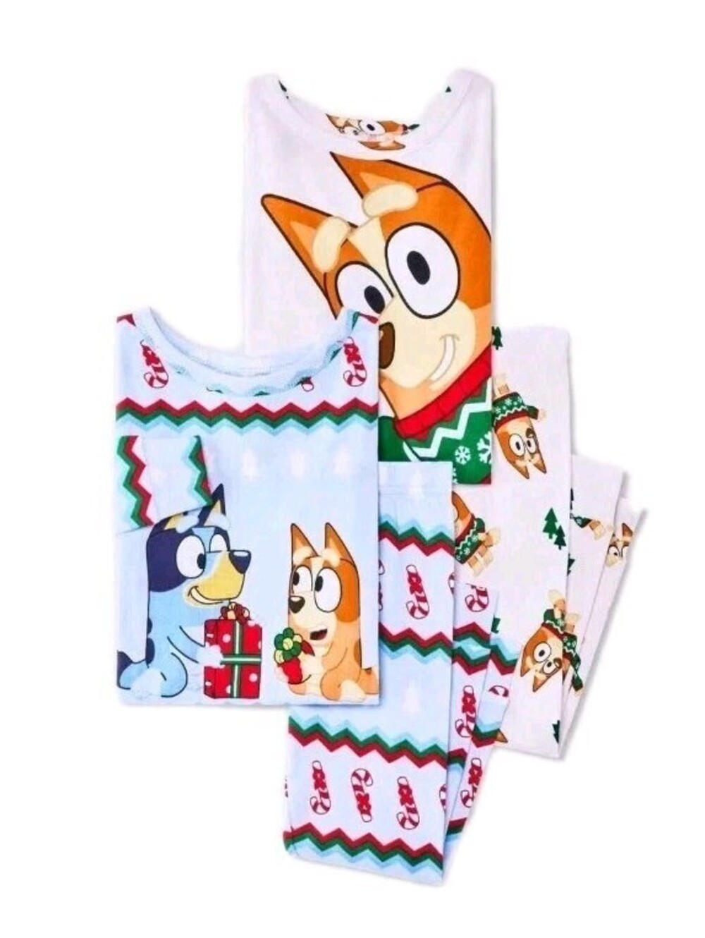 Nwt 2 Pair Bluey Holiday Christmas Pajamas Size 12 Months